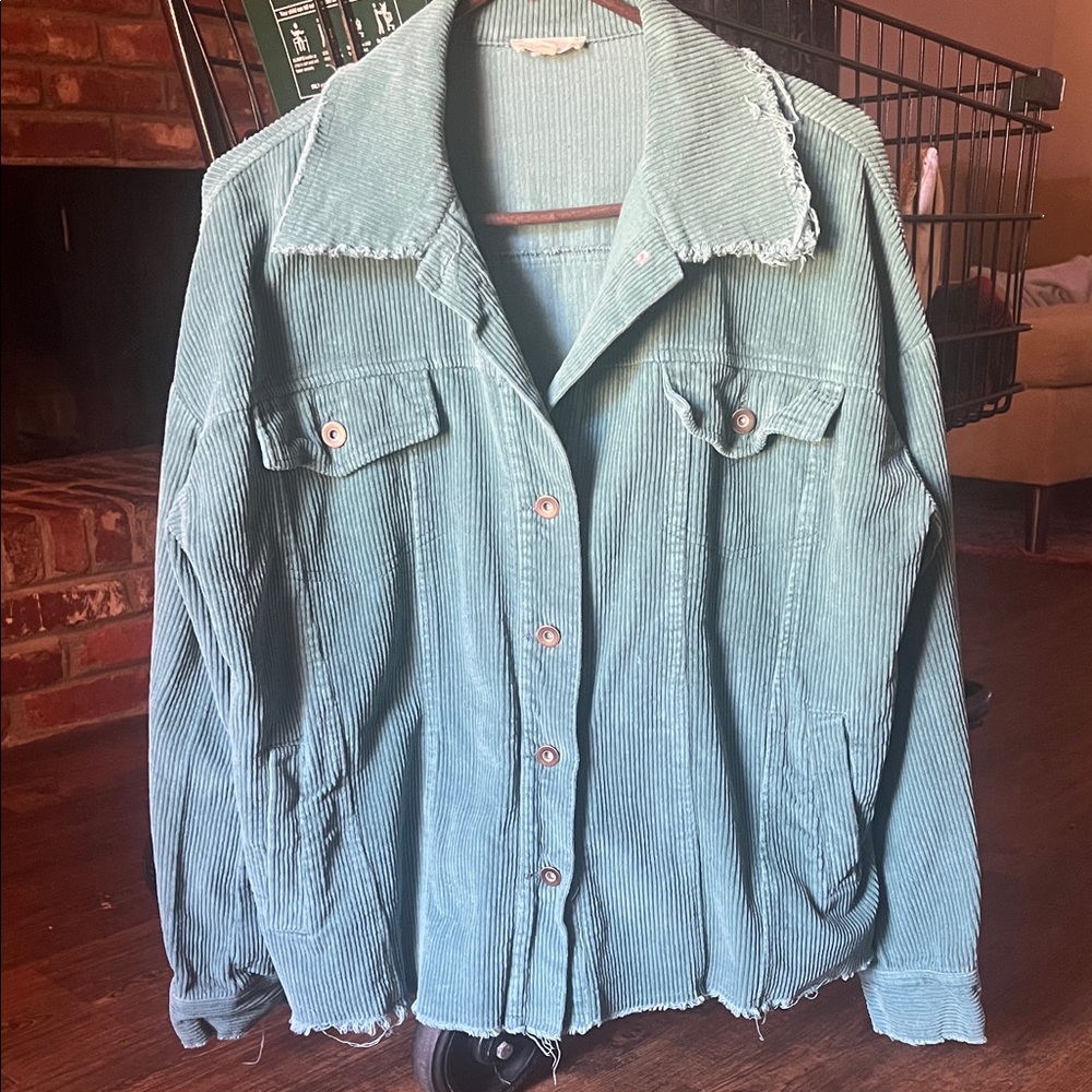 Teal Corduroy Jacket